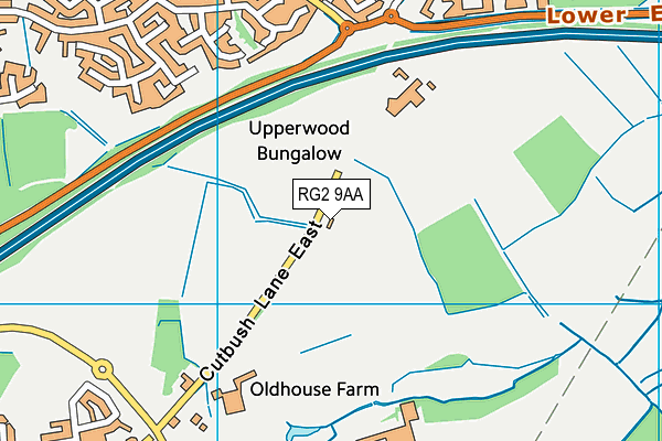 RG2 9AA map - OS VectorMap District (Ordnance Survey)