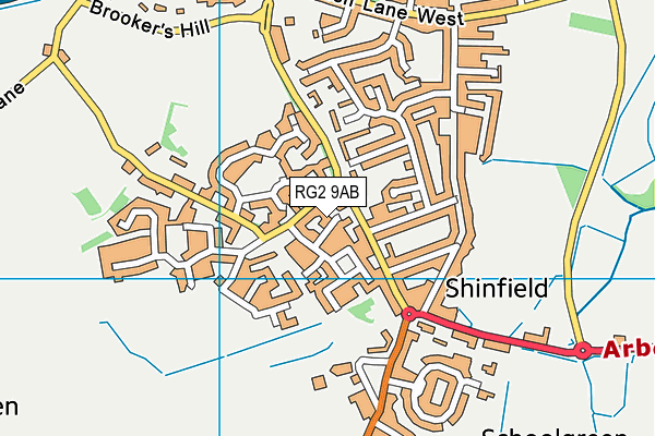 RG2 9AB map - OS VectorMap District (Ordnance Survey)