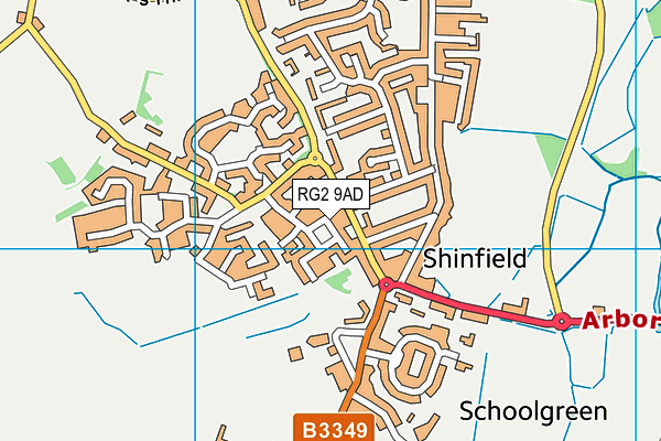 RG2 9AD map - OS VectorMap District (Ordnance Survey)