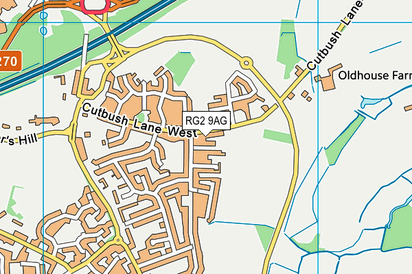 RG2 9AG map - OS VectorMap District (Ordnance Survey)