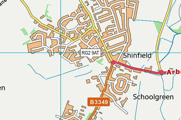 RG2 9AT map - OS VectorMap District (Ordnance Survey)