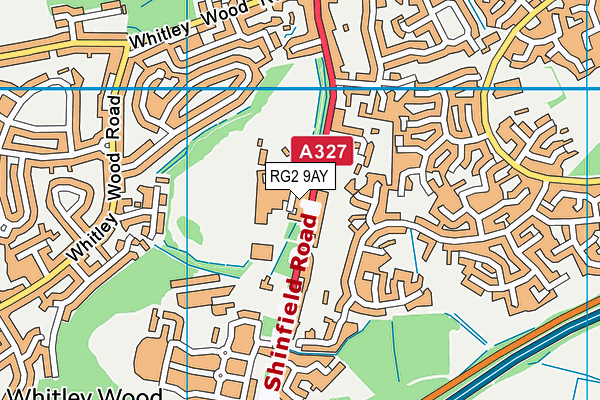 RG2 9AY map - OS VectorMap District (Ordnance Survey)