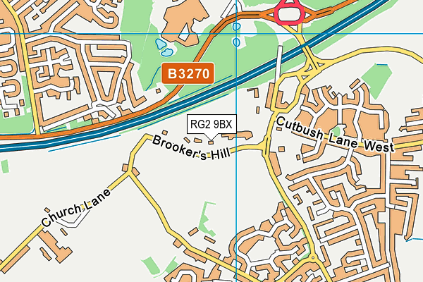 RG2 9BX map - OS VectorMap District (Ordnance Survey)