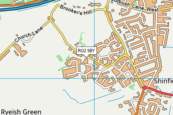 RG2 9BY map - OS VectorMap District (Ordnance Survey)