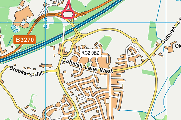 RG2 9BZ map - OS VectorMap District (Ordnance Survey)