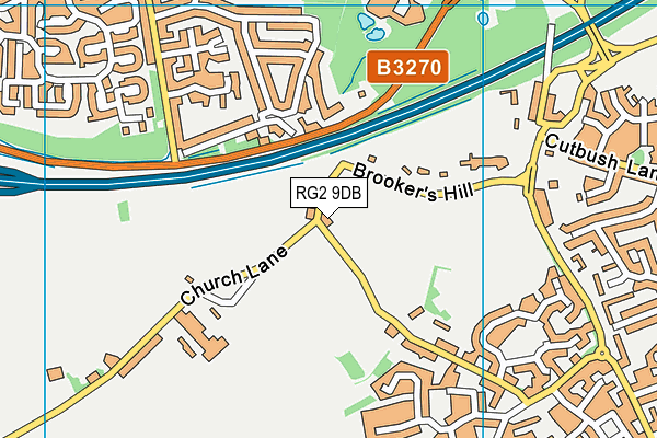 RG2 9DB map - OS VectorMap District (Ordnance Survey)