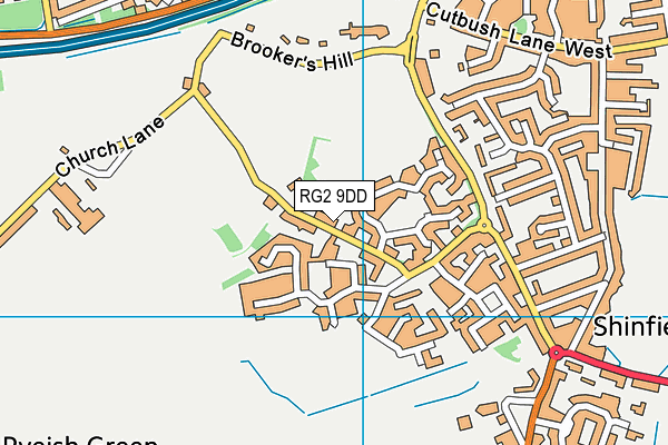 RG2 9DD map - OS VectorMap District (Ordnance Survey)