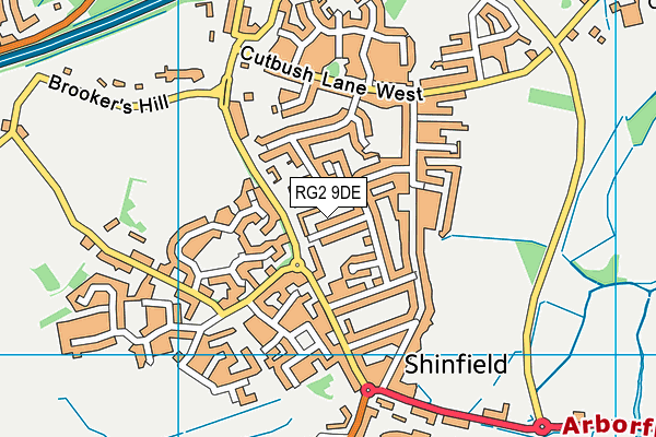 RG2 9DE map - OS VectorMap District (Ordnance Survey)