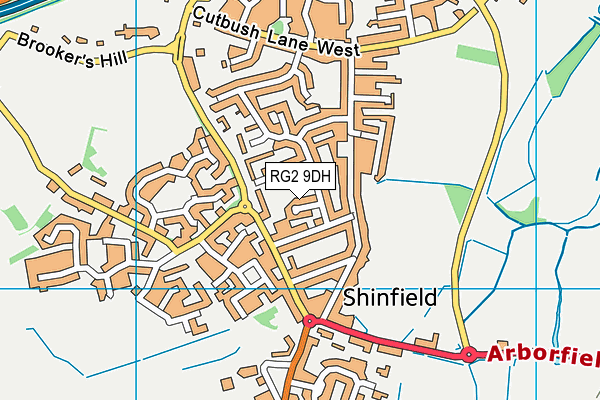 RG2 9DH map - OS VectorMap District (Ordnance Survey)