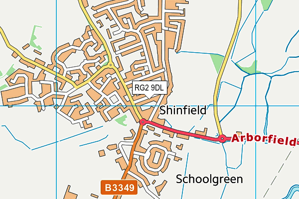 RG2 9DL map - OS VectorMap District (Ordnance Survey)