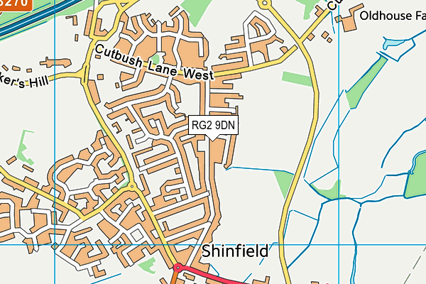 RG2 9DN map - OS VectorMap District (Ordnance Survey)