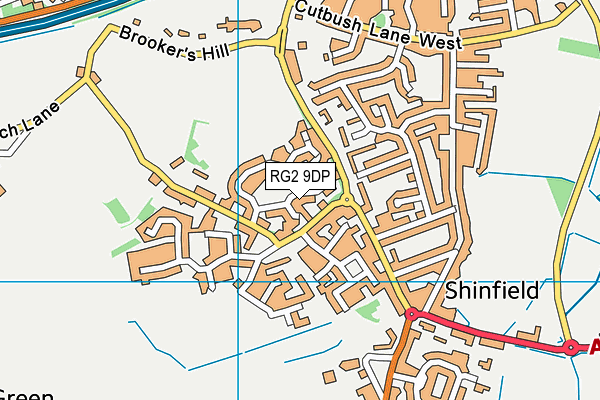 RG2 9DP map - OS VectorMap District (Ordnance Survey)