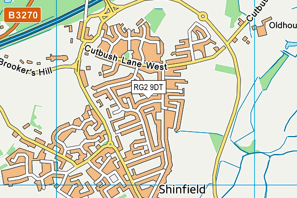 RG2 9DT map - OS VectorMap District (Ordnance Survey)