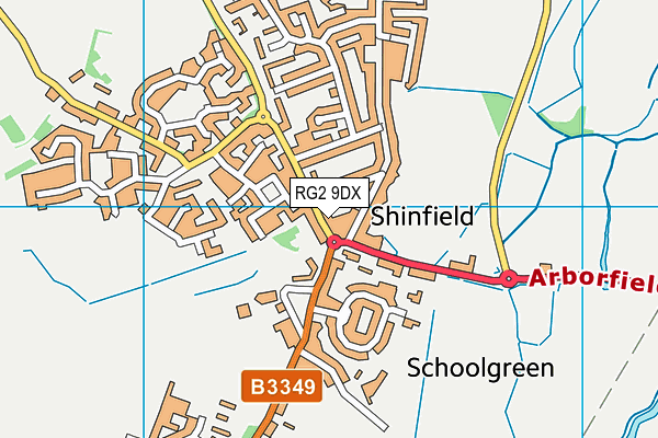 RG2 9DX map - OS VectorMap District (Ordnance Survey)