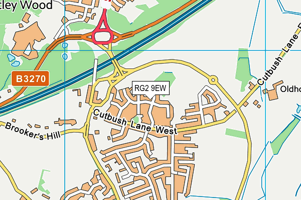 RG2 9EW map - OS VectorMap District (Ordnance Survey)