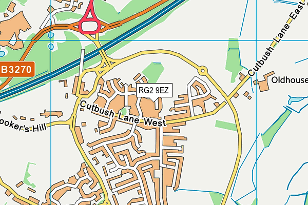 RG2 9EZ map - OS VectorMap District (Ordnance Survey)