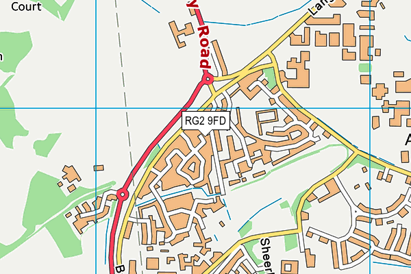 RG2 9FD map - OS VectorMap District (Ordnance Survey)