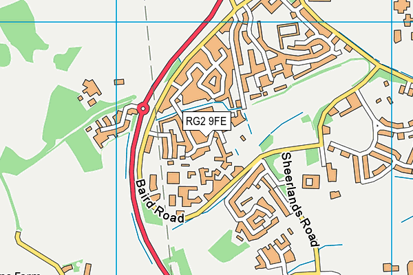 RG2 9FE map - OS VectorMap District (Ordnance Survey)