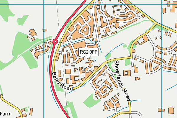 RG2 9FF map - OS VectorMap District (Ordnance Survey)