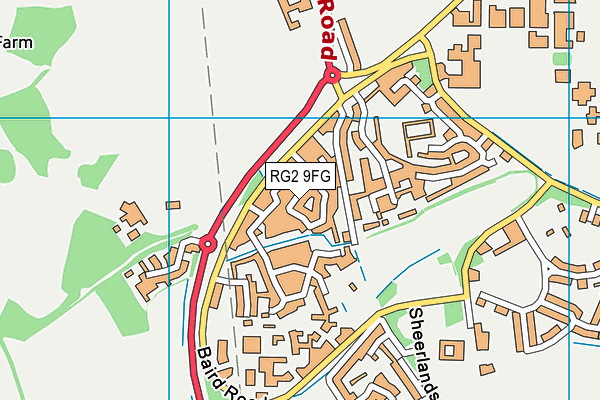 RG2 9FG map - OS VectorMap District (Ordnance Survey)