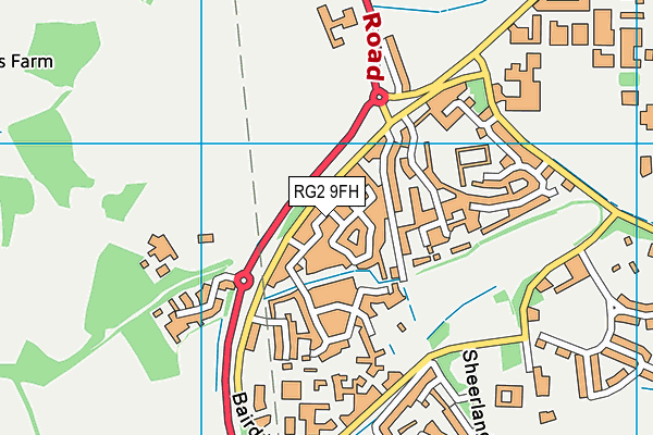 RG2 9FH map - OS VectorMap District (Ordnance Survey)