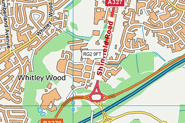 RG2 9FT map - OS VectorMap District (Ordnance Survey)