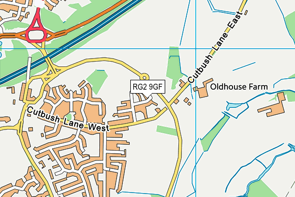 RG2 9GF map - OS VectorMap District (Ordnance Survey)