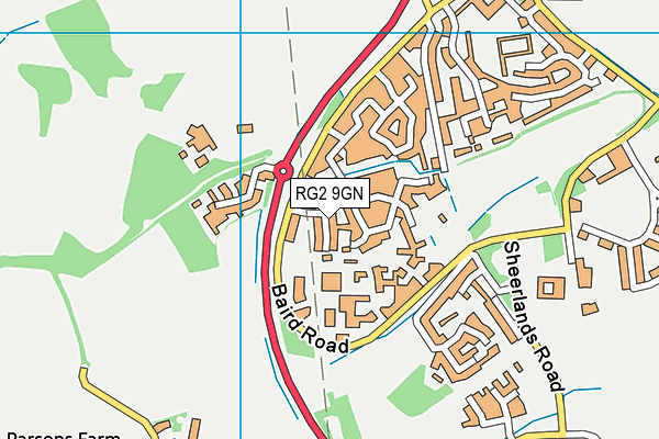 RG2 9GN map - OS VectorMap District (Ordnance Survey)