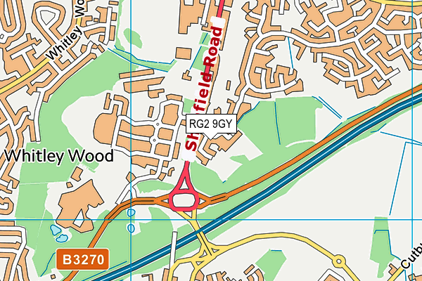 RG2 9GY map - OS VectorMap District (Ordnance Survey)