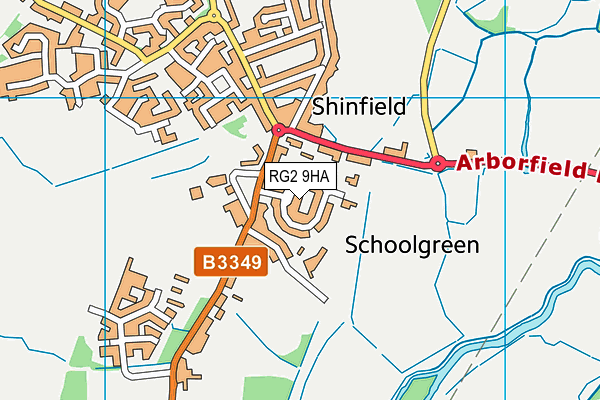 RG2 9HA map - OS VectorMap District (Ordnance Survey)