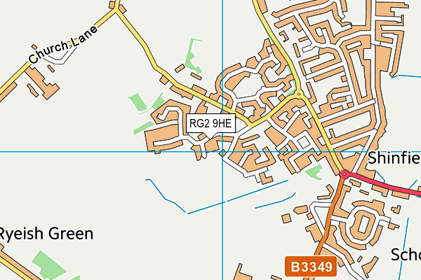 RG2 9HE map - OS VectorMap District (Ordnance Survey)