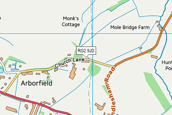 RG2 9JD map - OS VectorMap District (Ordnance Survey)