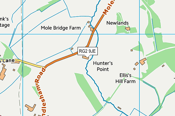 RG2 9JE map - OS VectorMap District (Ordnance Survey)