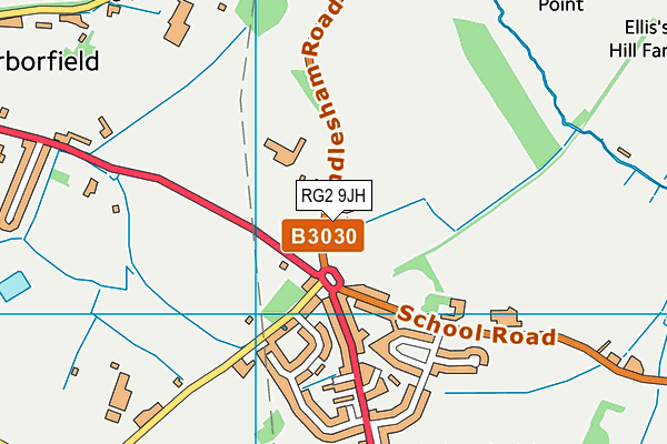 RG2 9JH map - OS VectorMap District (Ordnance Survey)