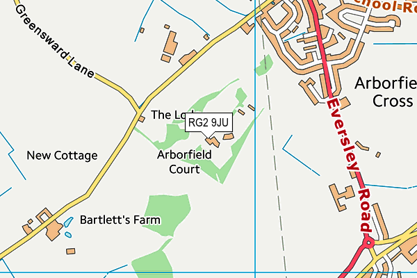 RG2 9JU map - OS VectorMap District (Ordnance Survey)