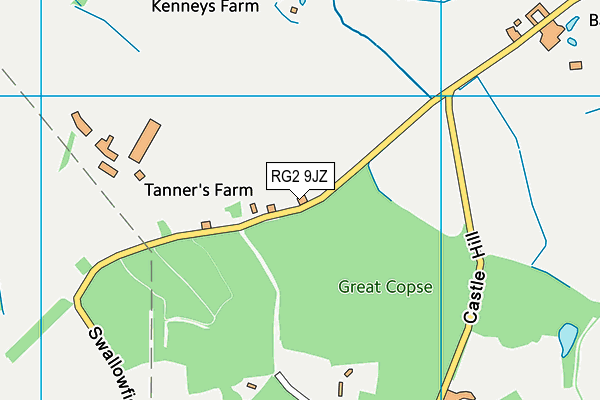 RG2 9JZ map - OS VectorMap District (Ordnance Survey)