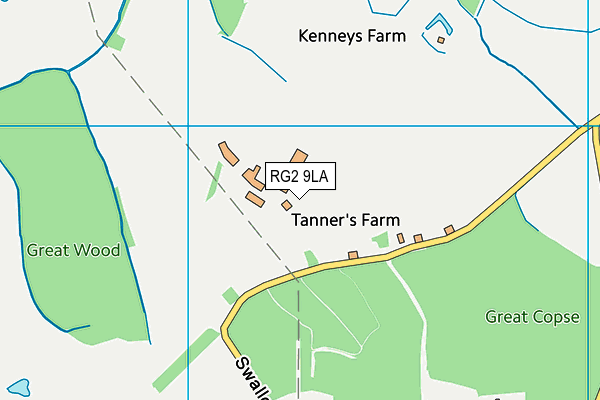 RG2 9LA map - OS VectorMap District (Ordnance Survey)