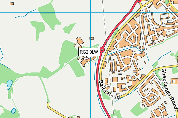 RG2 9LW map - OS VectorMap District (Ordnance Survey)