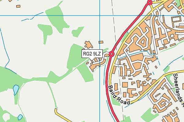 RG2 9LZ map - OS VectorMap District (Ordnance Survey)