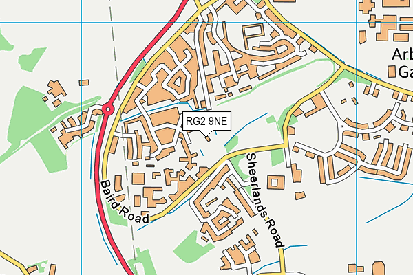 RG2 9NE map - OS VectorMap District (Ordnance Survey)