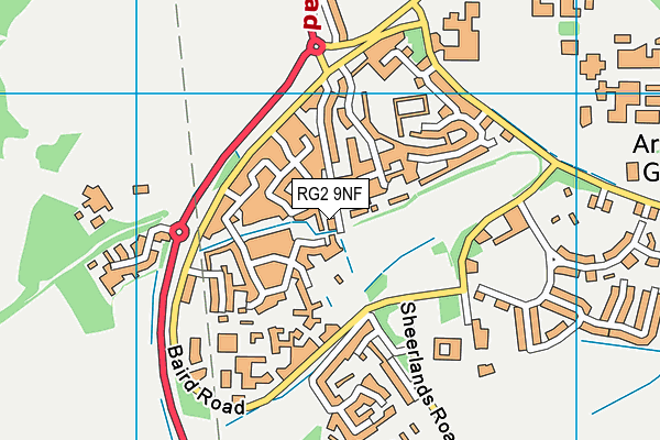 RG2 9NF map - OS VectorMap District (Ordnance Survey)