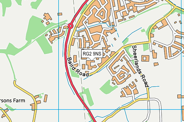 RG2 9NS map - OS VectorMap District (Ordnance Survey)