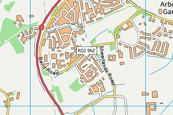 RG2 9NZ map - OS VectorMap District (Ordnance Survey)