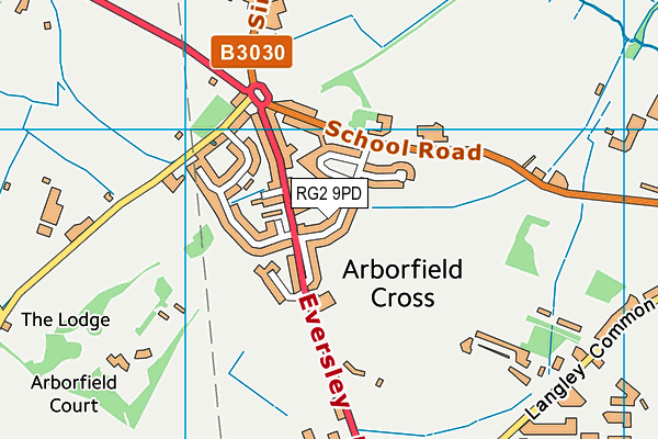 RG2 9PD map - OS VectorMap District (Ordnance Survey)