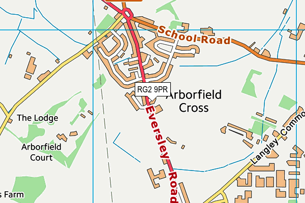 RG2 9PR map - OS VectorMap District (Ordnance Survey)