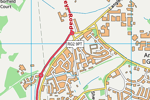 RG2 9PT map - OS VectorMap District (Ordnance Survey)