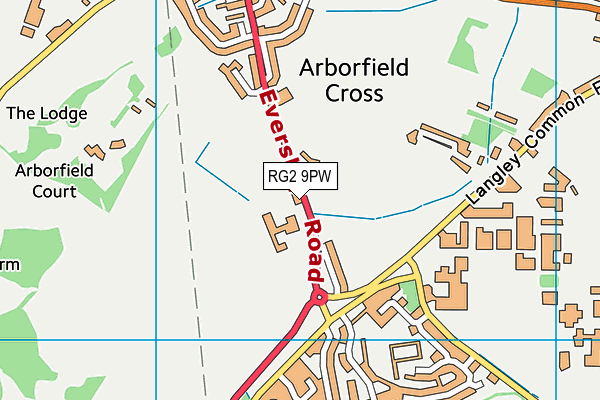 RG2 9PW map - OS VectorMap District (Ordnance Survey)