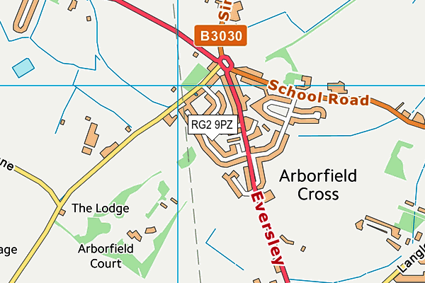 RG2 9PZ map - OS VectorMap District (Ordnance Survey)