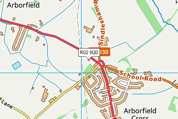 RG2 9QD map - OS VectorMap District (Ordnance Survey)