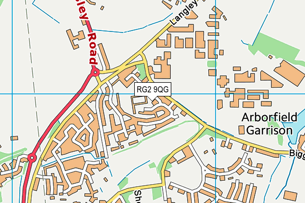 RG2 9QG map - OS VectorMap District (Ordnance Survey)